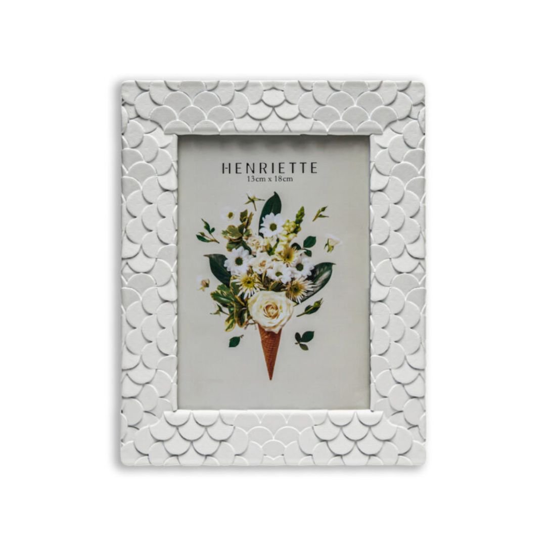 Cornice Ventagli Bianca 13x18cm di Henriette Cornice Ventagli Bianca 13x18cm