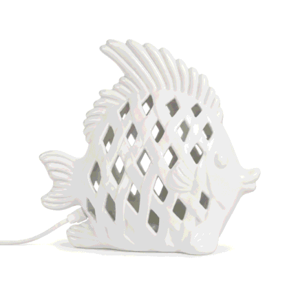 Lampada Pesce Bianco 24cm