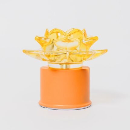 Lampada Fiore di Loto Gialla Roteante