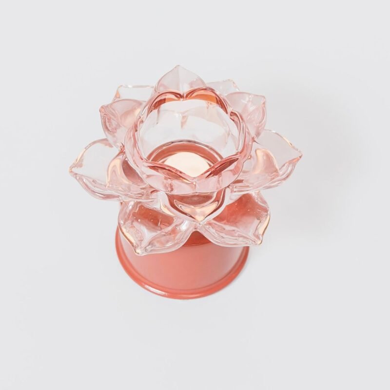 Lampada Fiore di Loto Rosa Roteante Interno