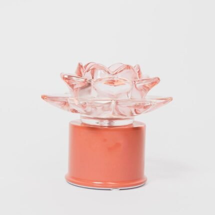 Lampada Fiore di Loto Rosa Roteante