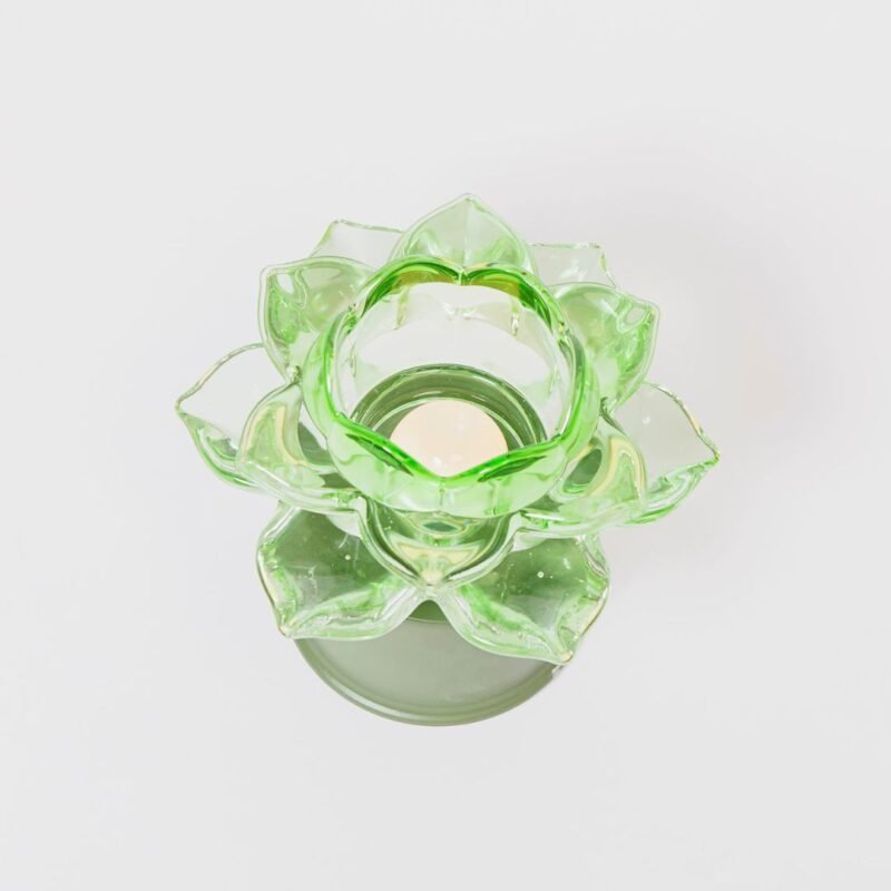 Lampada Fiore di Loto Verde Roteante di Magnifique Maison Interno