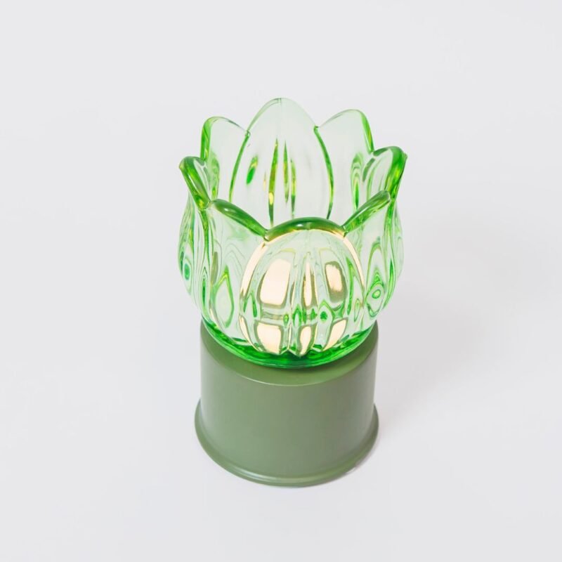 Lampada Tulipano Verde Roteante interno