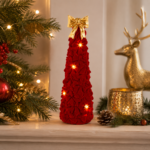 Albero Fiocco Bordeaux Led 30cm