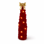 Albero Fiocco Bordeaux Led 60cm