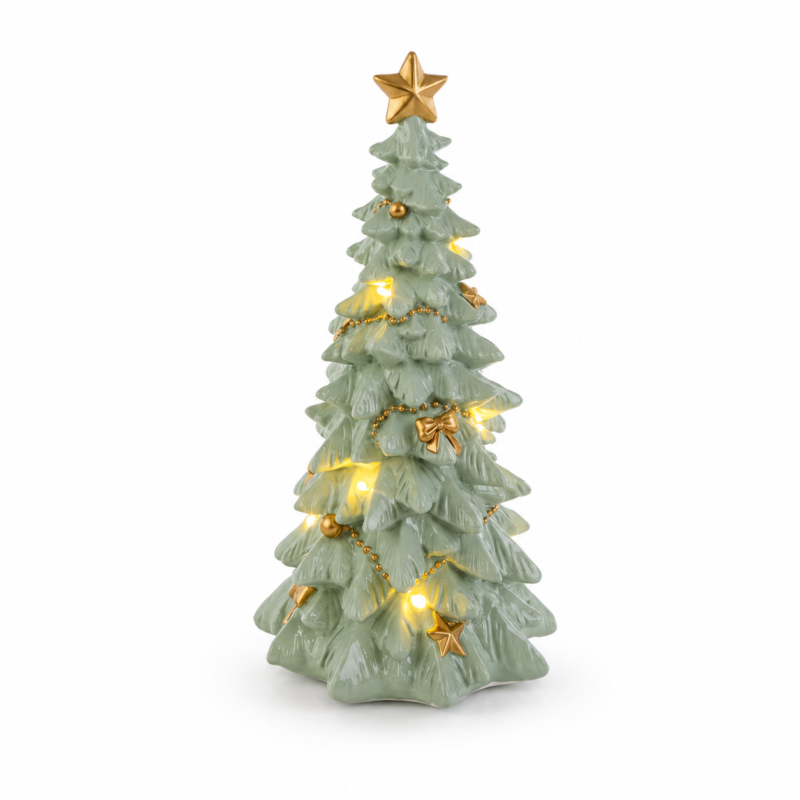 Albero Natalizio Verde a Led 25cm