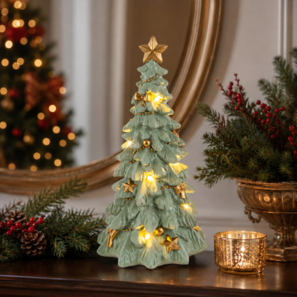 Albero Natalizio Verde a Led 25cm di Le Stelle Natale Ambientato