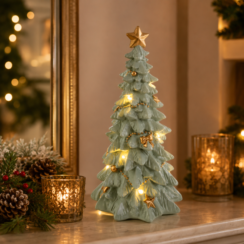 Albero Natalizio Verde a Led 35cm di Le Stelle Natale Ambientato