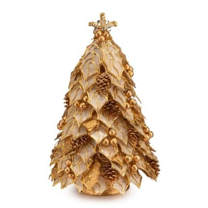 Albero di Natale Foglie Oro 41cm