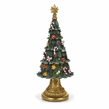 Albero di Natale Luci Musica 18cm
