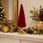Albero di Natale Velluto Rosso 30cm di Le Stelle Ambientato