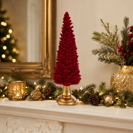 Albero di Natale Velluto Rosso 30cm di Le Stelle Ambientato
