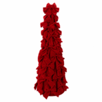 Albero in Velluto Rosso Fiocco 120cm