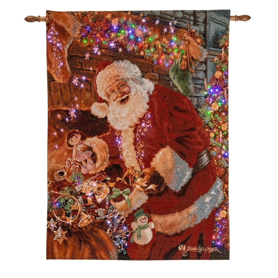 Arazzo Babbo Natale con Luci 66x90cm di Palais Royal Arazzo Babbo Natale con Luci 66x90cm