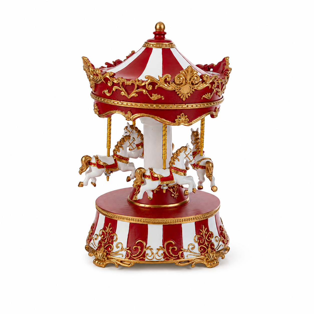 Carillon Carosello Natalizio Rosso 22cm di Le Stelle Carillon Carosello Natalizio Rosso 22cm