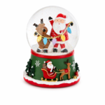 Carillon Palla di Neve Babbo e Renna