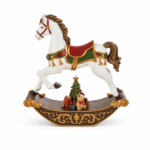 Cavallo a Dondolo Natalizio 25cm