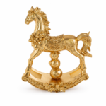 Cavallo a Dondolo Natalizio Oro 44cm