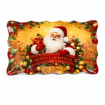 Centrotavola Babbo Natale Vetro 24cm