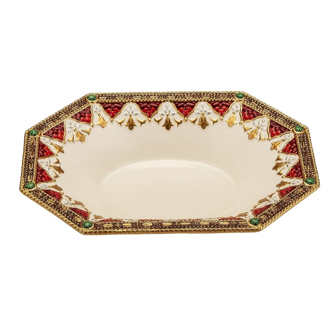 Coppa Natalizia Porcellana 30x22cm Di Palais Royal Coppa Natalizia Porcellana 30x22cm