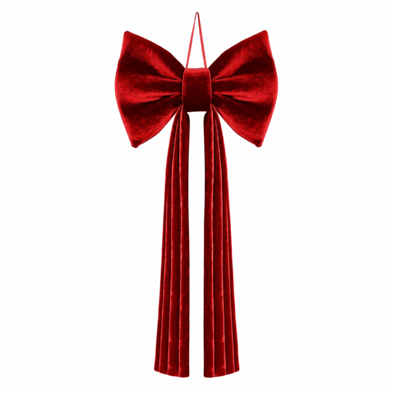 Fiocco Natalizio per Porta Rosso 180cm