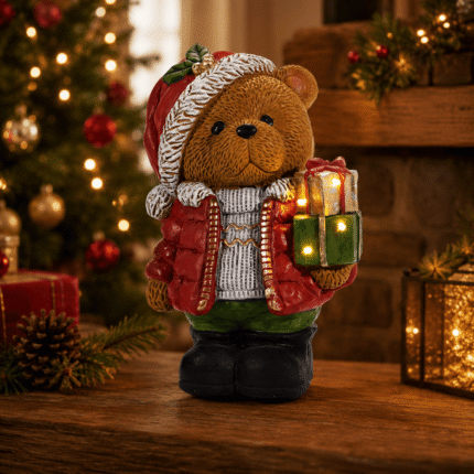 Orsetto Natalizio con Doni 36cm Vestiamo Casa Gran Natale Ambientato