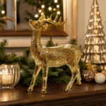 Renna Oro 32cm in Resina di Vestiamo Casa Gran Natale Ambientata