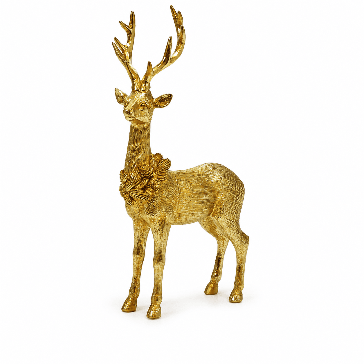Renna Oro 40cm in Resina di vestiamo Casa Gran Natale Renna Oro 40cm in Resina