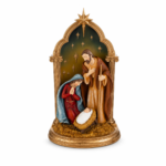 Sacra Famiglia Natalizia 46cm in Resina