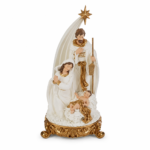 Sacra Famiglia Natalizia Bianca 39cm