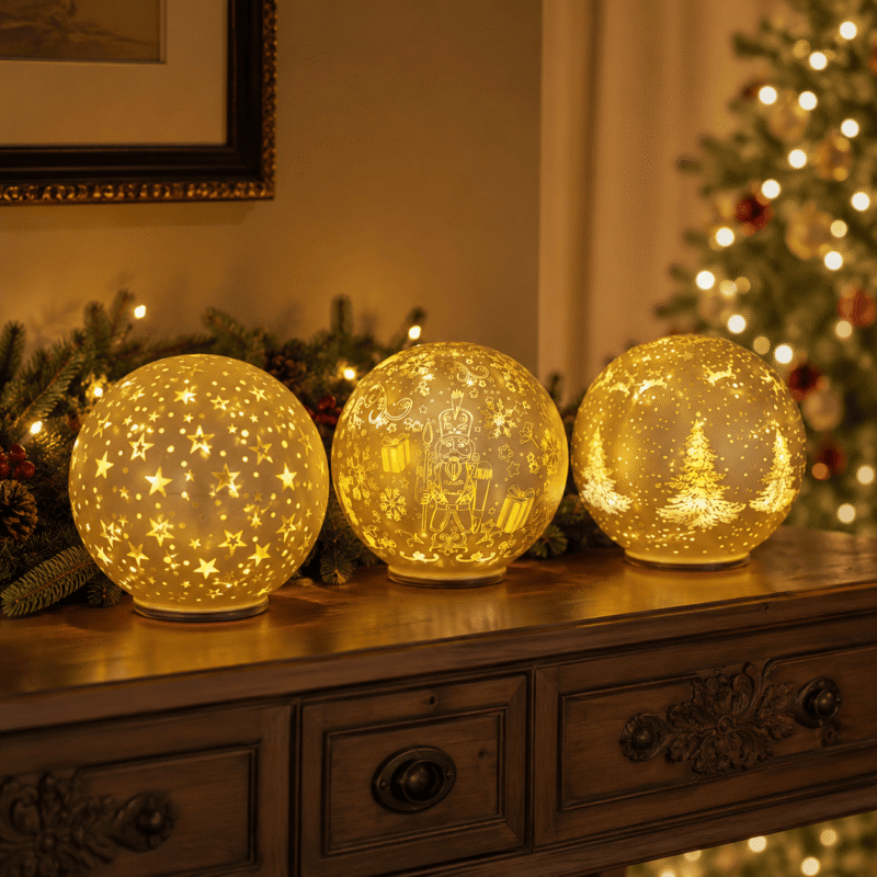 Sfere Natalizie Luminose con Movimento di vestiamo Casa Gran Natale Ambientate