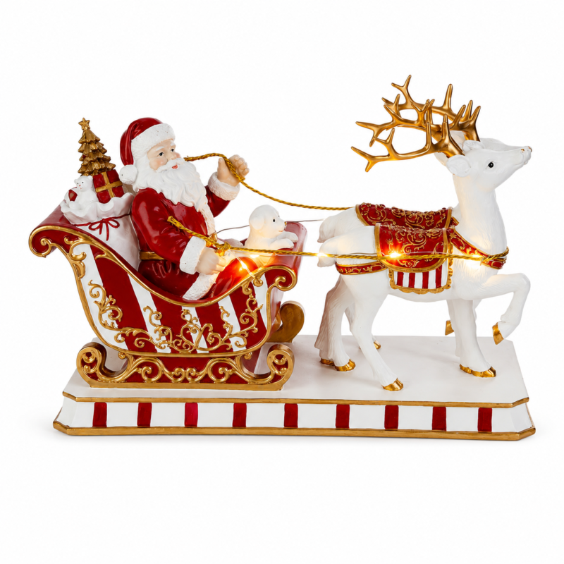 Slitta Babbo Natale con Luci e Musiche