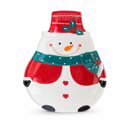 Vassoio Ceramica Pupazzo di Neve