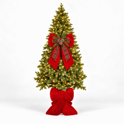 Bundle Luxury Albero di Natale+ base Fiocco + fiocco