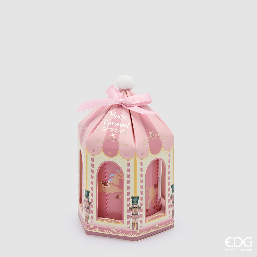 Candela Giostra Carosello Natalizio Rosa di EDG Enzo De Gasperi Candela Giostra Carosello Natalizio Rosa