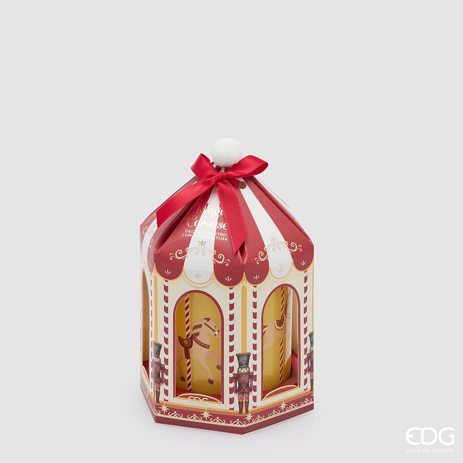 Candela Giostra Carosello Natalizio Rossa EDG Enzo De Gasperi Candela Giostra Carosello Natalizio Rossa