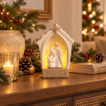 Natività Stilizzata a Led 18cm Ambientata