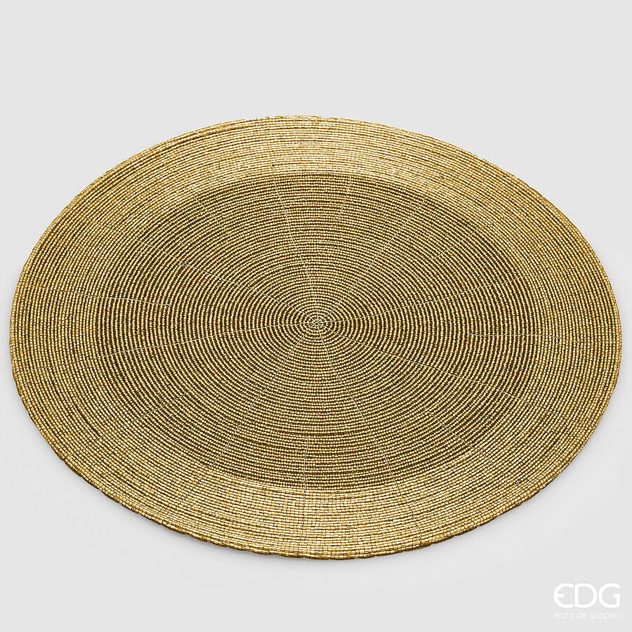 Sottopiatto Perle Rotondo Oro 35cm EDG Enzo De Gasperi Sottopiatto Perle Rotondo Oro 35cm