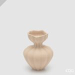 Vaso Flow Sinuoso Beige 19cm