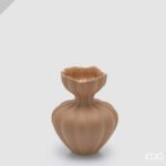 Vaso Flow Sinuoso Marrone 19cm