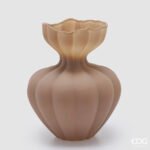 Vaso Flow Sinuoso Marrone 32cm