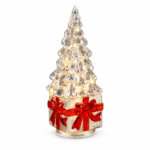 Abete a Led Rotante Argento 30cm