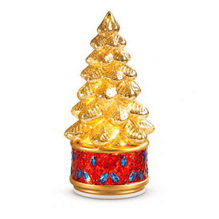 Abete a Led Rotante Oro 27cm
