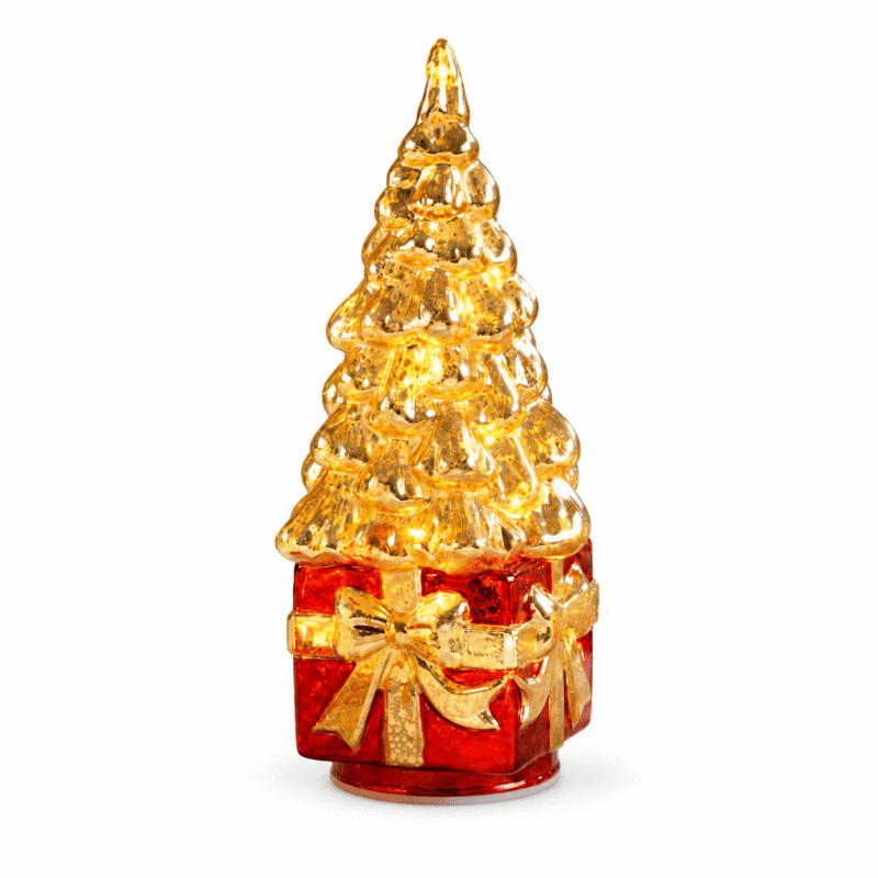 Abete a Led Rotante Oro 30cm