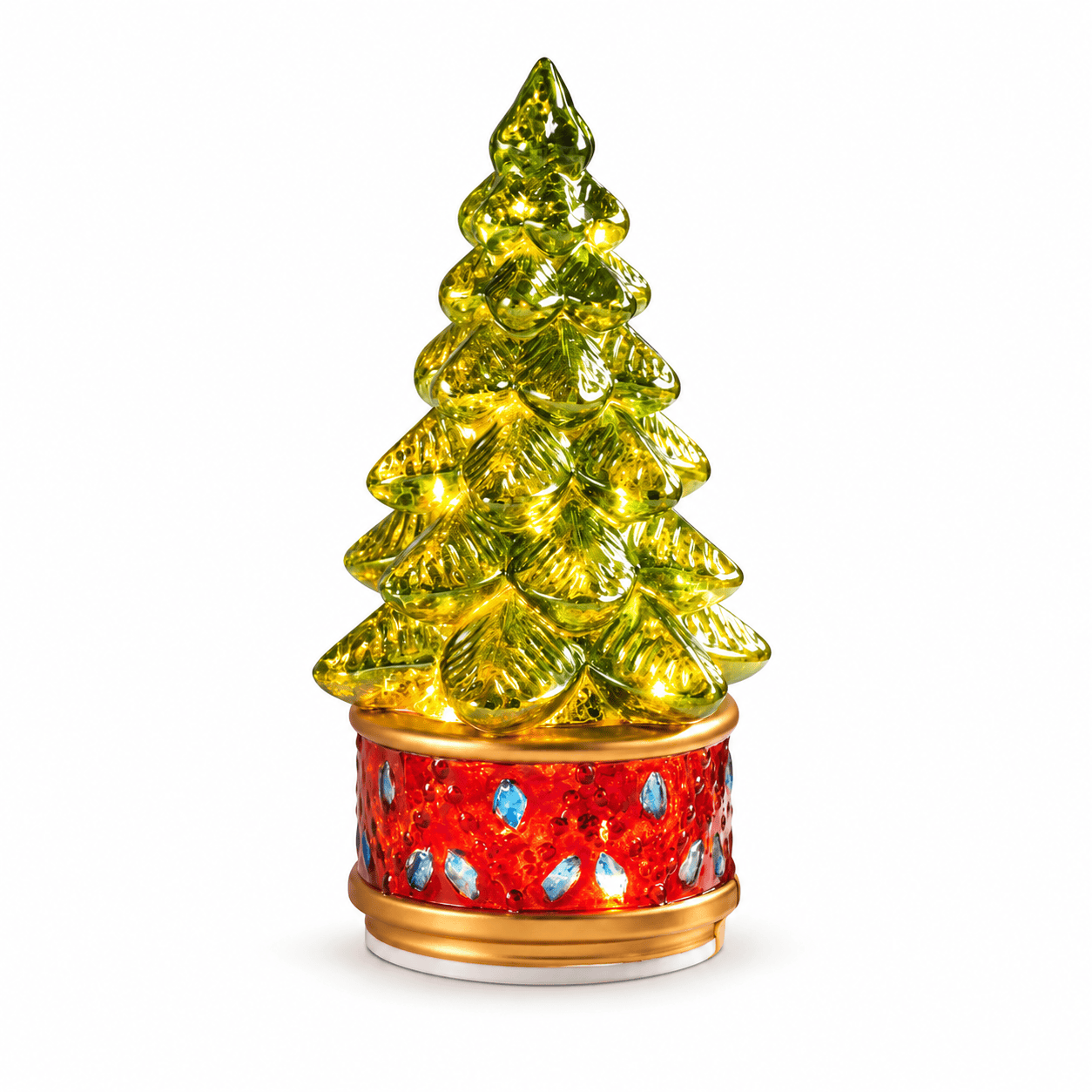 Abete a Led Rotante Verde 27cm di Mascagni Abete a Led Rotante Verde 27cm di Mascagni