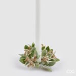 Corona Bacche Oro e Foglie 11cm